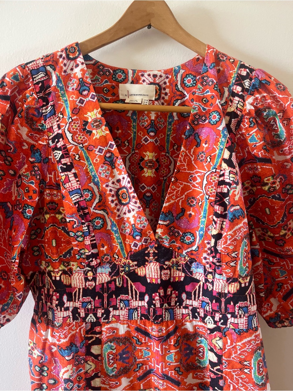 Anthropologie Women’s Printed V-Neck Maxi Dress - Picture 3 of 7